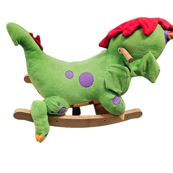 RockABye Poof The Lil Dragon Rocker Green rocker - Picture 1 of 5